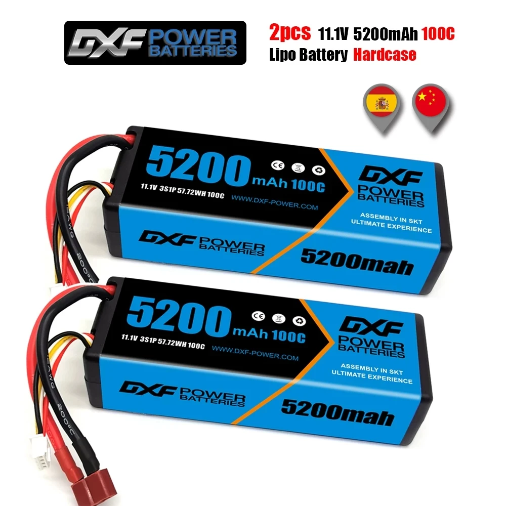 

DXF 3S Lipo 5200mAh 11.1V Battery 100C Blue Version Graphene Racing Series HardCase for RC Car Truck Evader BX Truggy 1/8 Buggy