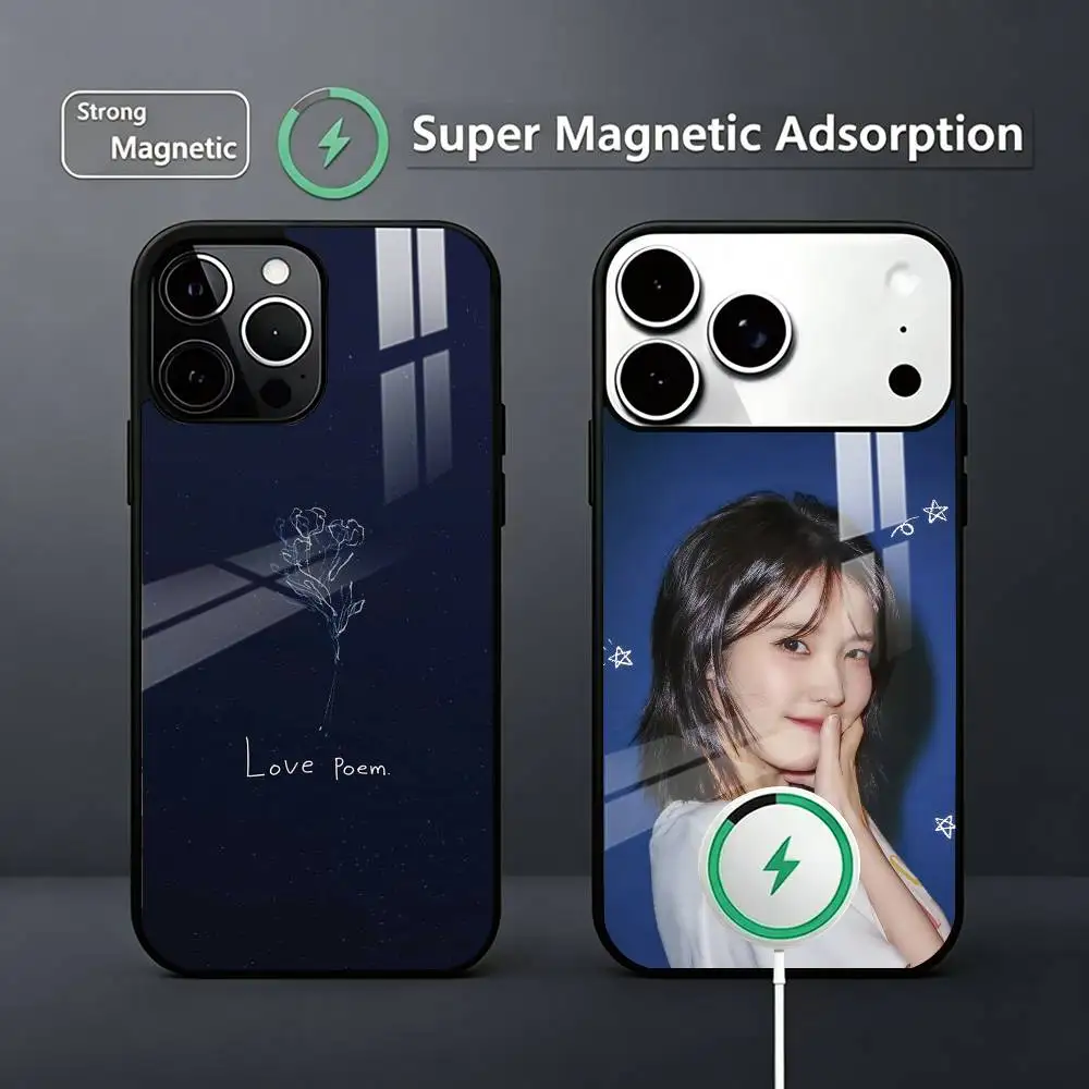 Singer Actress IU Lee Ji-eun   Phone Case For iPhone17,16,15,14,13,12,11 Plus,Pro Magnetic Supports Magnetic Wireless Charging