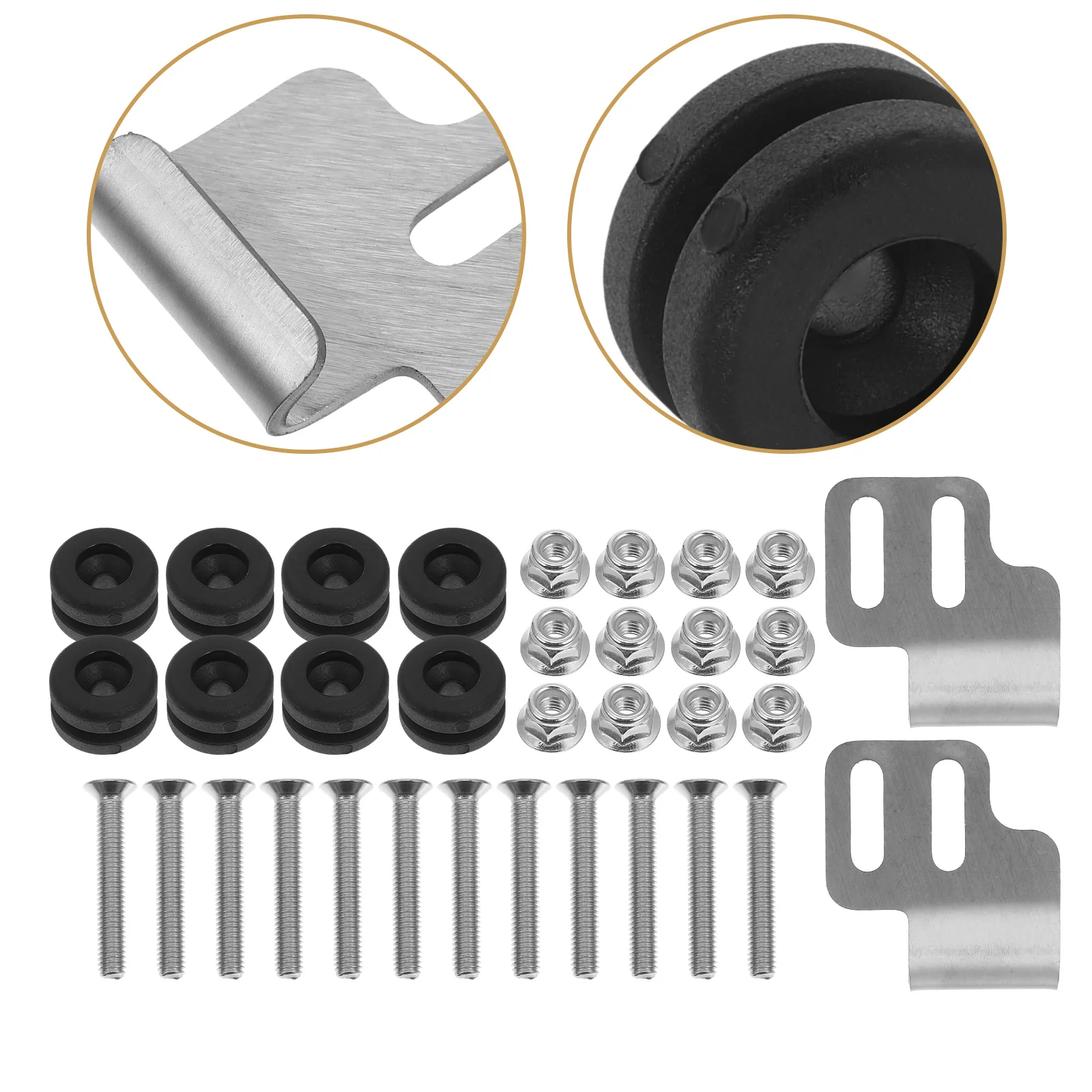 

1 Set Motorcycle Trunk Mounting Kit Durable Hardware Quick Installation Compatible With Rear Tail Trunk Rack For Various