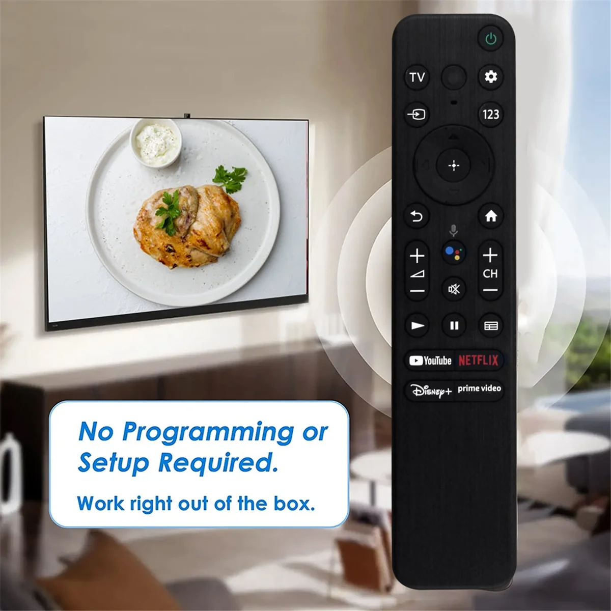 جهاز تحكم عن بعد بديل لسوني برافيا ، 4K ، 8K ، HD TV ، XR ، KD ، A80K ، A90K ، A95K ، X80K ، X85K ، X90K ، X95K ، Z9K ، كل