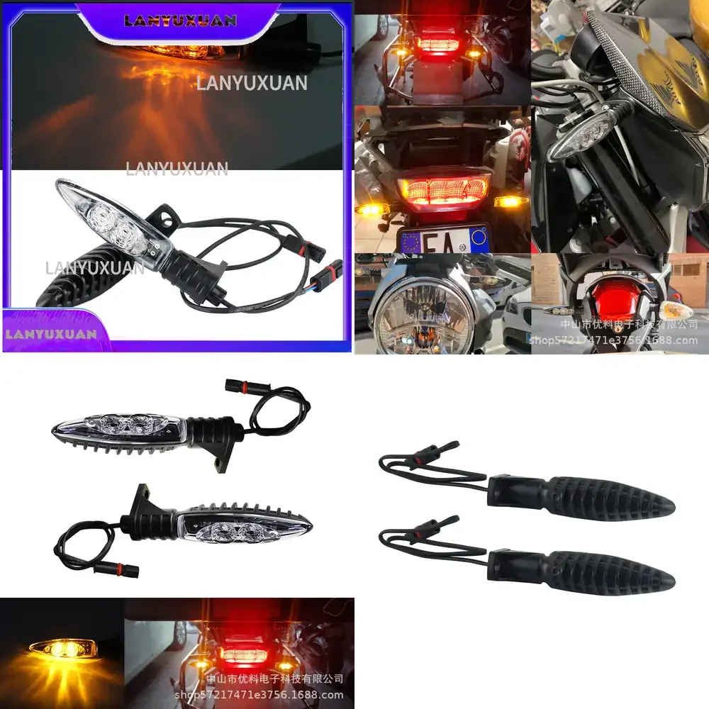2026 LED Front Turn Signal for R1200GS F800 F650GS Waterbird Motorcycle Compatible Universal Fit 12V Waterproof Amber Lens