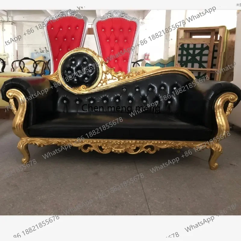 

F150 Custom Luxury Party Furniture White Gold Wedding Royal King Throne Chair Queen Sofa