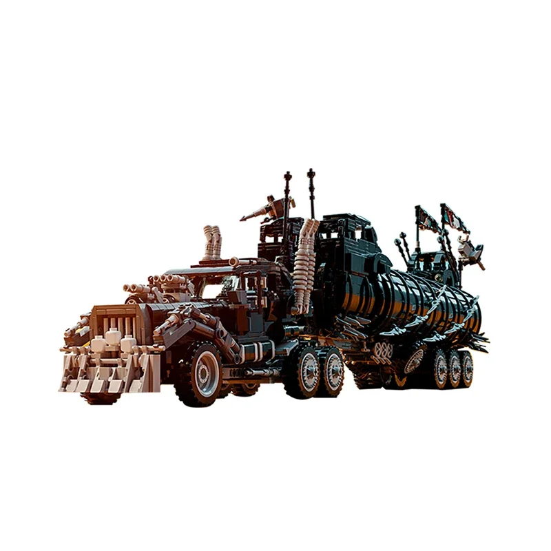 MOC Modified War Rig Big Truck Building Blocks Set For May Mad-Max Car Movie Collection High-Tech Model Kits Bricks Children Toy