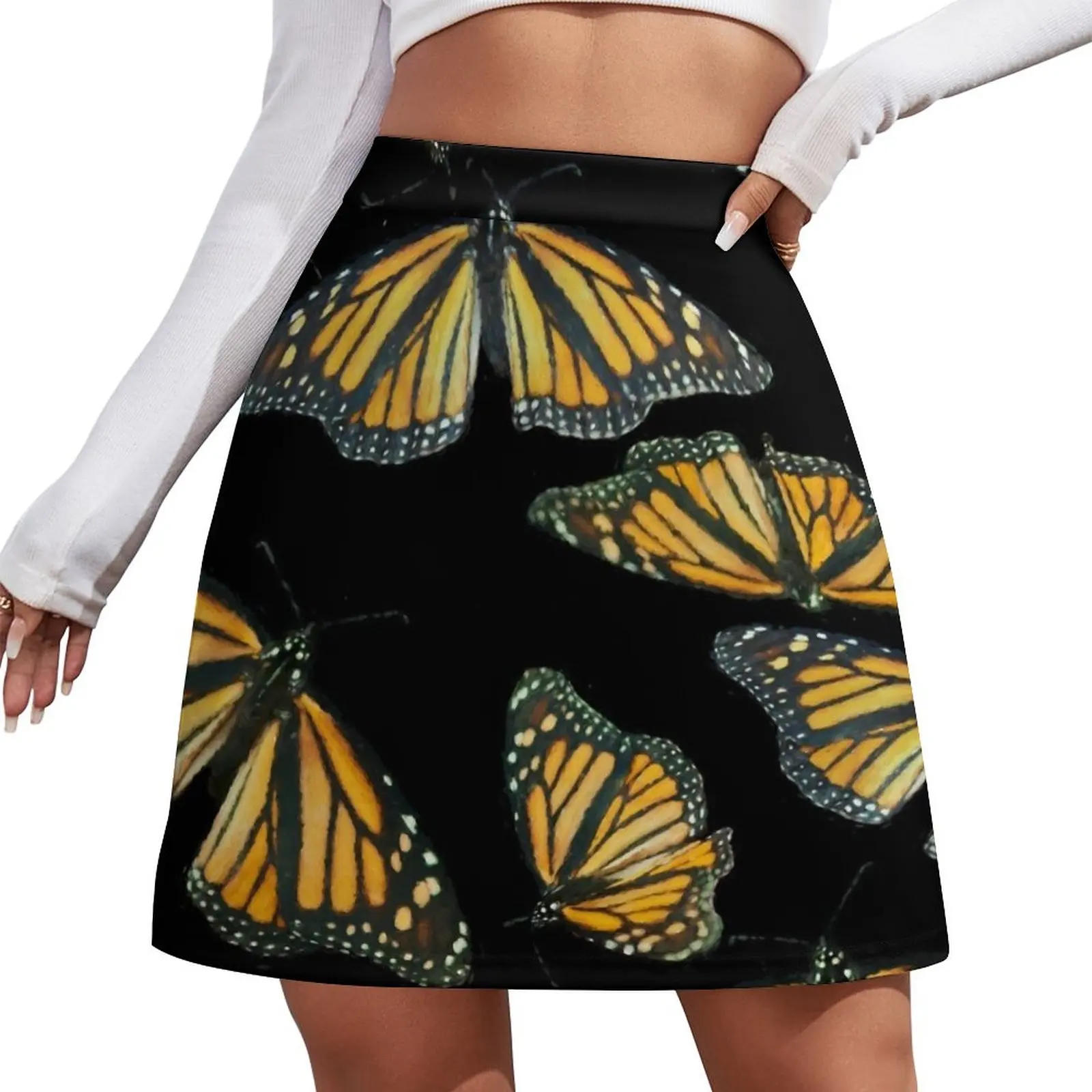 

Painterly Monarch Butterfly pattern Mini Skirt luxury designer clothing women Female clothing Clothing dresses summer woman 2026