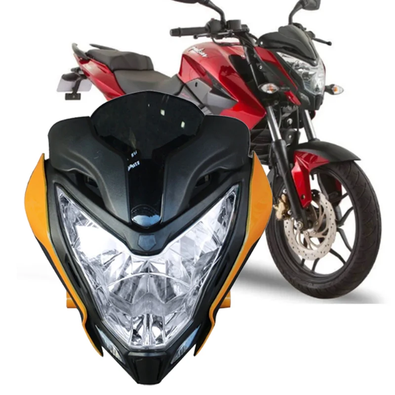Fit For 2015 - 2019 BAJAJ PULSAR 150 Pulsar 200 Headlight Assembly Light W/Bulb HeadlMotorcycle Head amp BAJAJ Pulsar 150 200