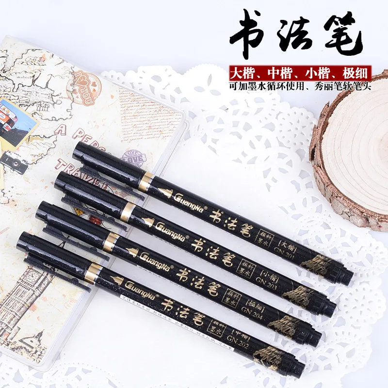 Pratical Fine Durable Tip Caligraphy Pen Pigma Art Marker Drawing Sketch Archival Black Ink Brush Art Supplies Stationery Supply