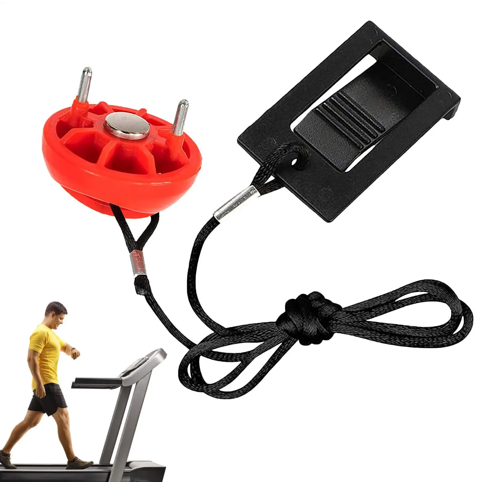Treadmill Emergency Stop Key Replacement Round Socket Magnet Double Insert Universal Fitness Equipment Safety Accessories