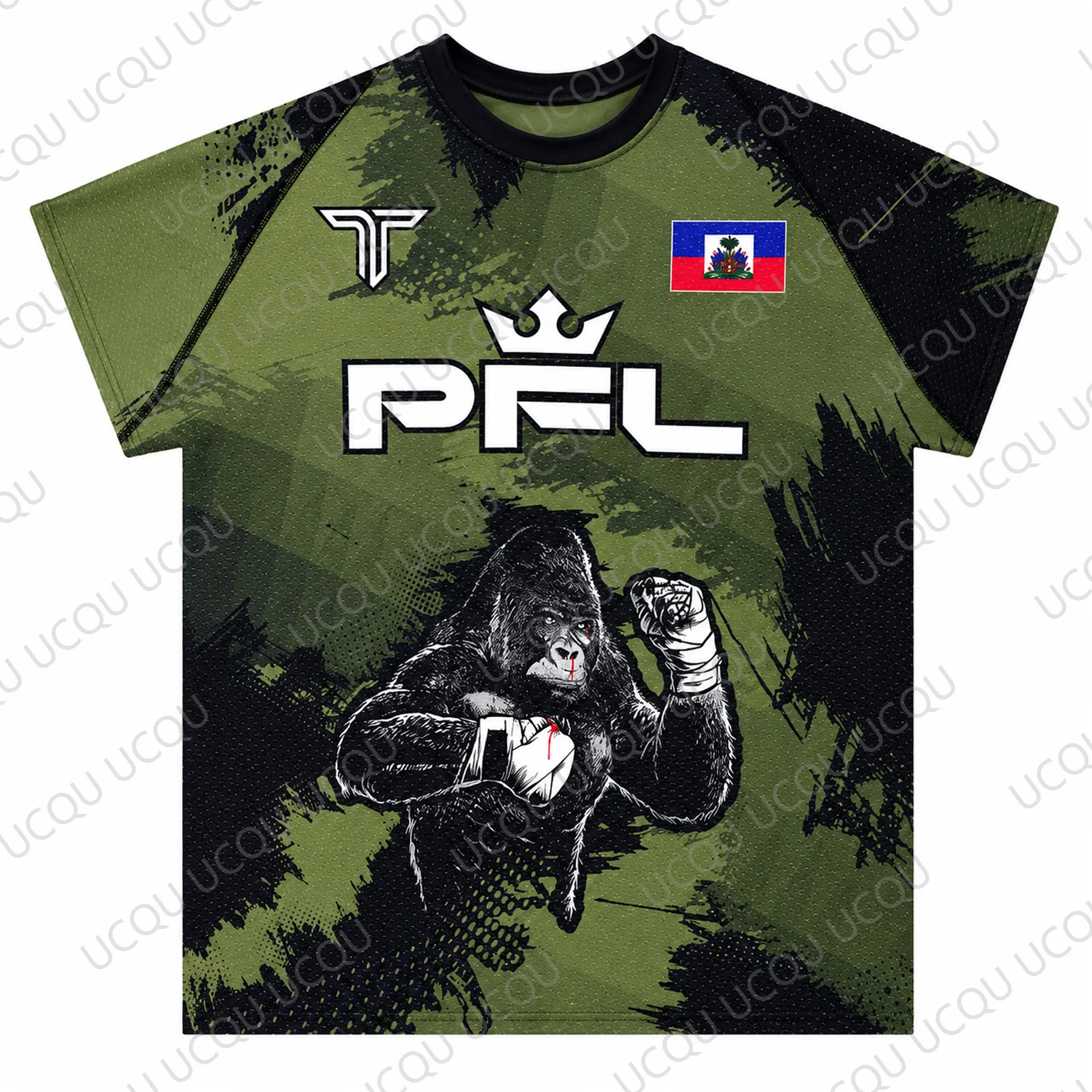 

Thad Jean Fight Worn Signed Shirt MMA Kickboxing Boxing Combat Sports Fan Top Men Training Gym Collectible Limited Kid Kit