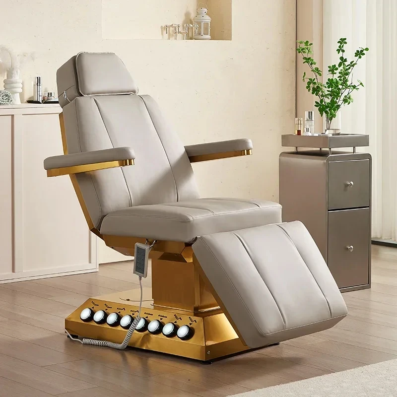 2025 newest Modern eyelash Facial Treatment salon electric massage beauty bed With motors