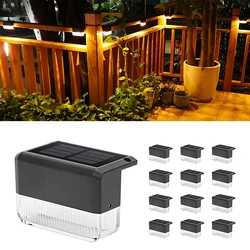 Solar Deck Lichter Outdoor 20 Pack Solar Schritt Lichter Wasserdicht Warmweiß Farbwechsel Lampen für Treppen Zaun Deck Garten