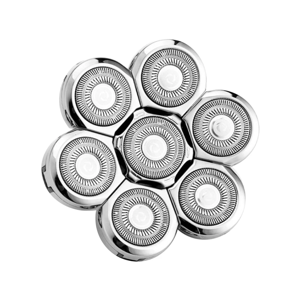 Cabeça de substituição para barbeador elétrico 7d, lâmina de barbear à prova d'água, cortador flexível, flutuante, rosto, barba, cabeça de lâmina, imperdível