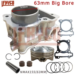 Motorcycle 63mm Engine Part Cylinder Big Bore Kit 155CC to 183CC Motor for Yamaha NMAX N Max 155 Aerox155 Aerox TRICITY R15 NVX