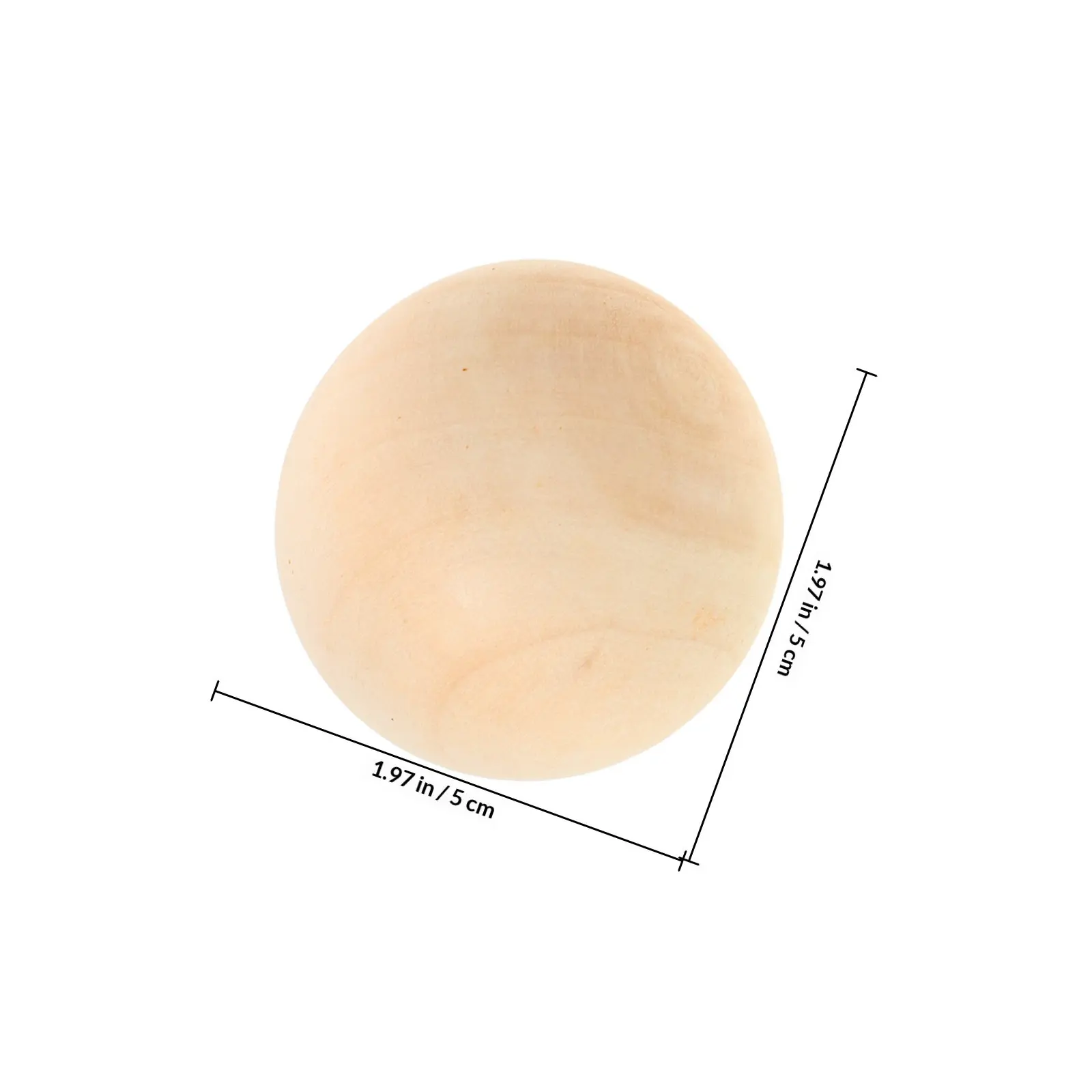 15Pcs Hardwood Wooden Hockey Balls Natural No-Bounce 5Cm Diameter for Floorball Training Street Hockey Practice Equipment