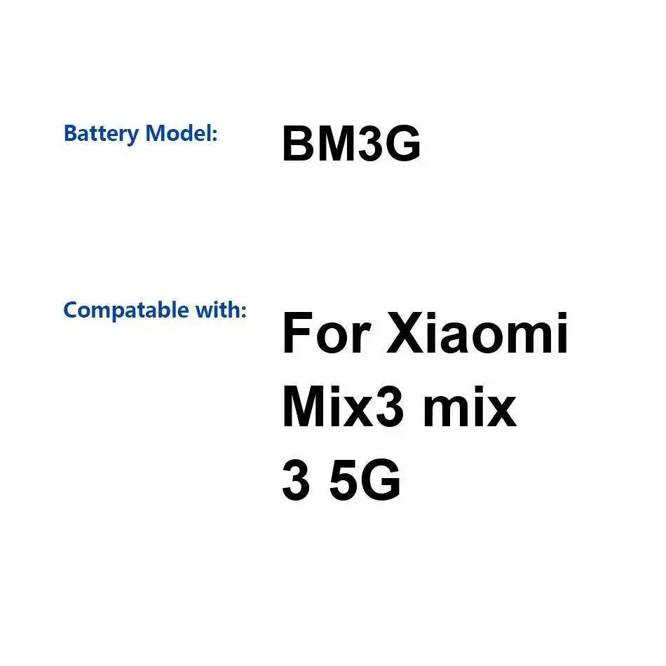 

BM3G 3700Mah For Xiaomi Mix 3 5G Mobile Phone Battery Durable
