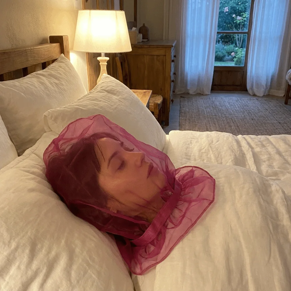 Breathable Head Cover Mosquito Net Mosquito Protection Wear-resistant Sleeping Head Cover Polyester Multifunctional