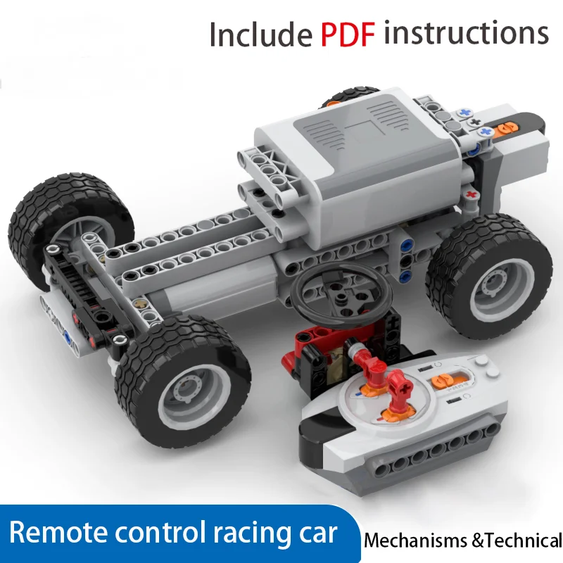 NEW MOC Expert Technical Car with Rear Differential RC Chassis Buiding Block Vehicle DIY Brick Toys For Children Gifts