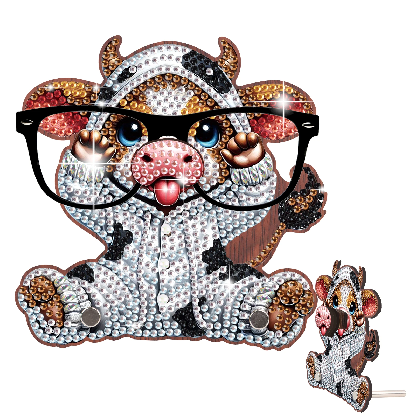 Diamond Diamond Painting Eyeglass Frame Ornament Kits,Funny cow DIY Diamond Art Special Shaped Eyeglass Frame Ornament Decor Crafts Gift - Aliexpress Deal
