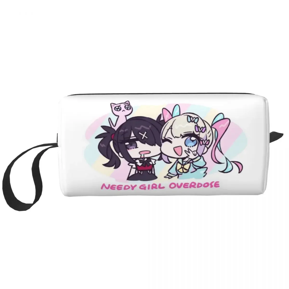 KAngel Ame-Chan Anime Game Cosmetic Bag Women Makeup Bags Needy Girl Overdose Travel Waterproof Toiletry Bag Organizer Merch