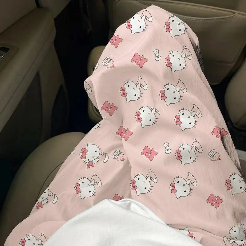 

Sanrio милые брюки Hello Kittys повседневные брюки для девочек Kawaii со средней талией свободные повседневные удобные дышащие мультяшные элитные подарки