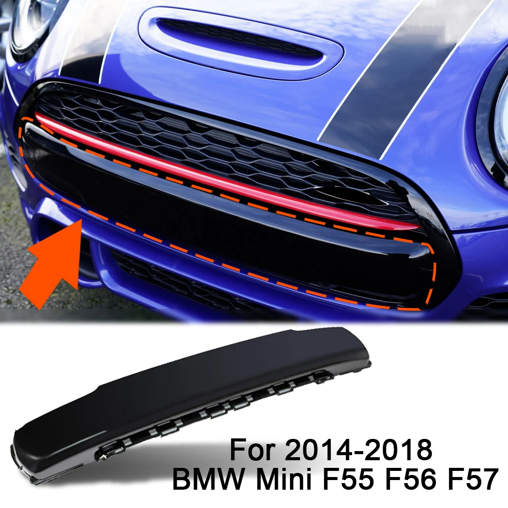 

Для BMW MINI F55 F56 F57 Cooper JCW 2014-2018 накладка на передний бампер, панель номерного знака, решетка, крышка номерного знака, панель номерного знака 51117337791