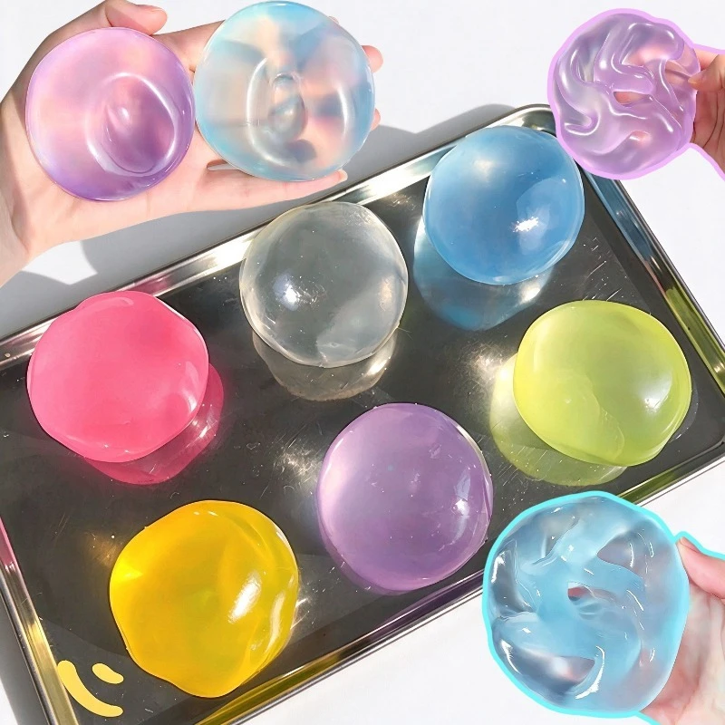 Coconut Oil Stress Ball Squeeze Blind Box Handmade Squeezing Ball Fidget Toy for Anxiety Relief Easter Stress Relief Hand Toy