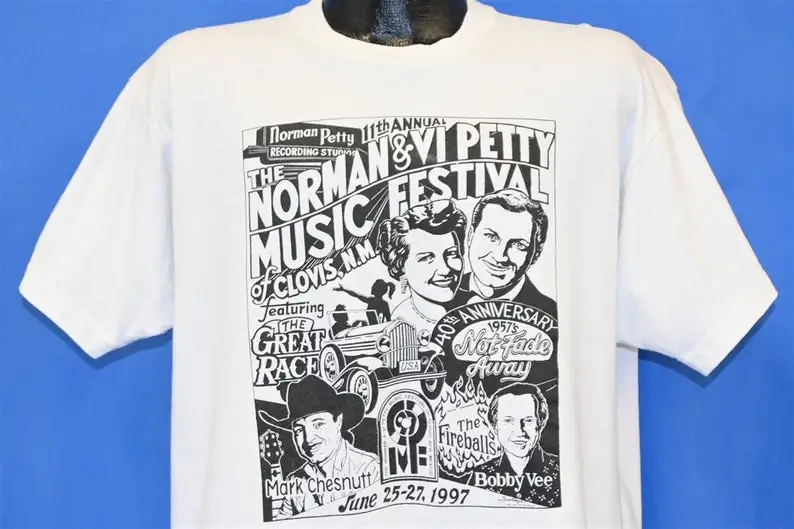 

90s Norman Vi Petty Music Festival Radio Country t-shirt Extra Large