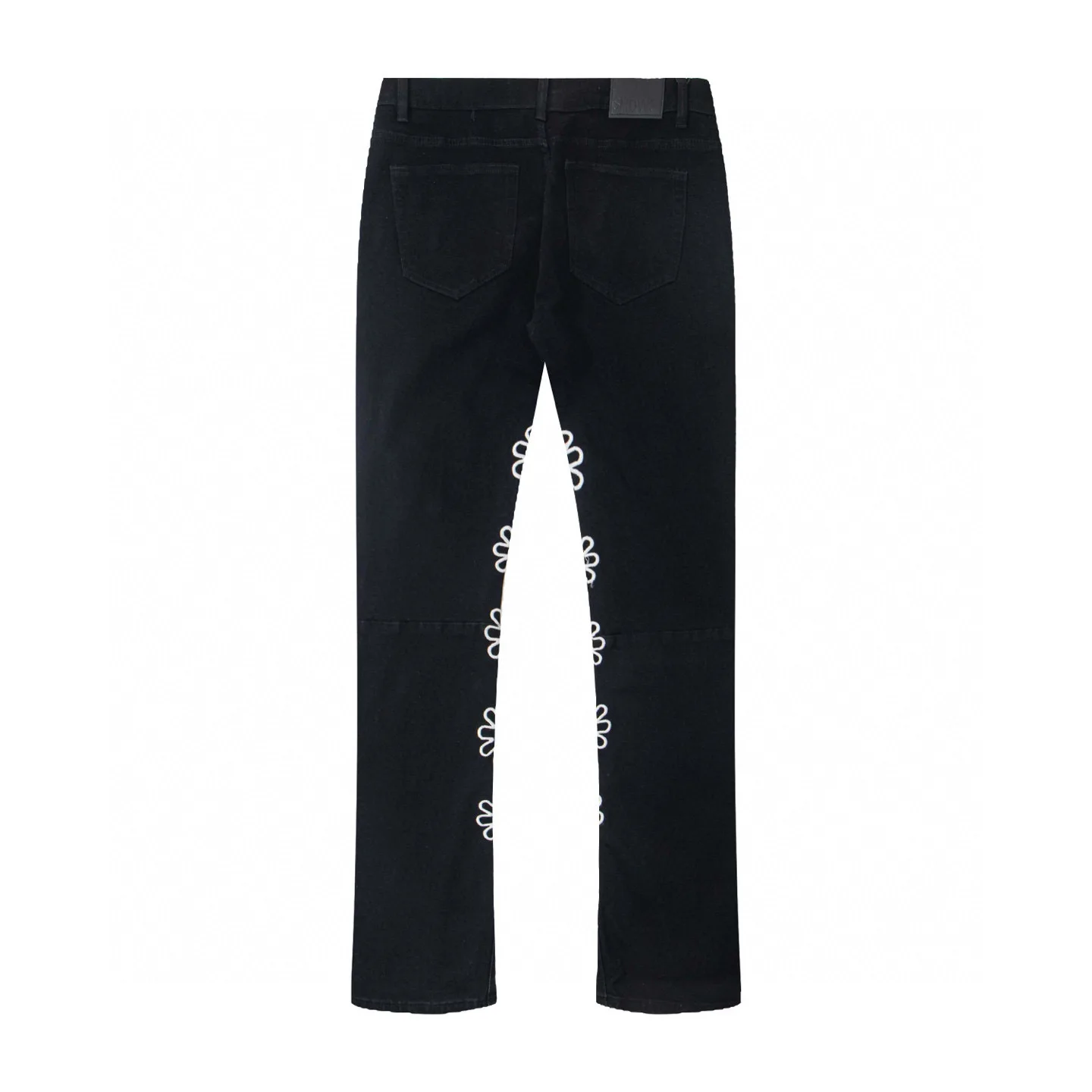 LOSTSHDWS JEANS Sunflower Heavy-Duty Openwork Embroidery American High-Street Patchwork Slightly Flared Jeans