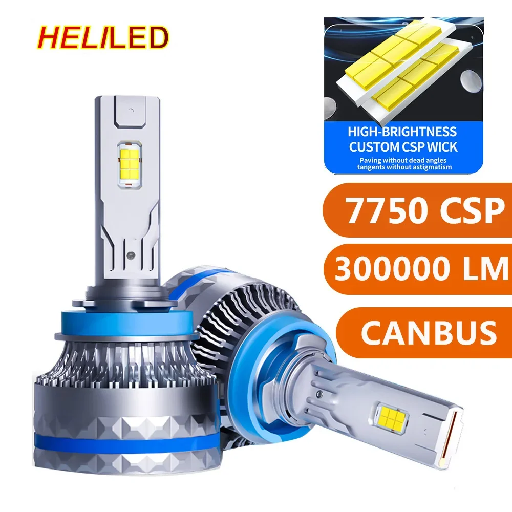 

2PCS CANBUS Car LED Headlight H7 LED H4 H3 H1 H8 H11 HB3 HB4 9005 9006 9007 H13 6000K 300000LM Auto LED Lamp Turbo Fog Light 12V