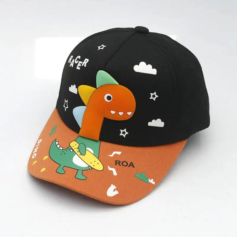 Cute Dinosaur Baby Baseball Hat Cartoon Animal Toddler Peaked Cap Summer Adjustable Cotton Kids Boy Girl Sun Hats