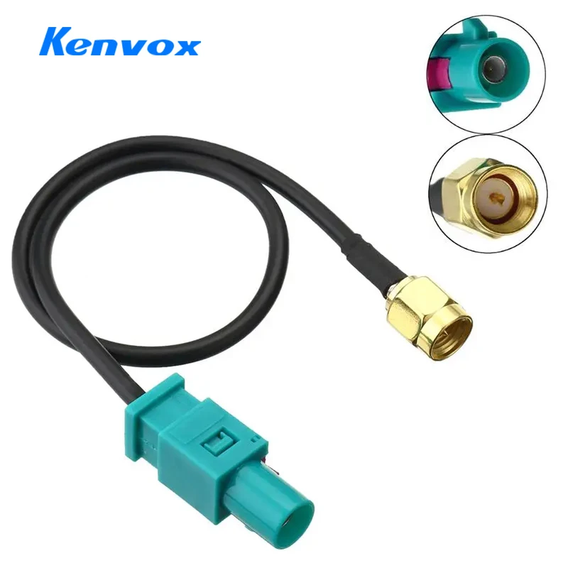 RG174 15cm Universal Antenna Adapter Cable Fakra-Z Male To SMA Male For GSM GPS DAB FM AM Stereo Radio Antenna