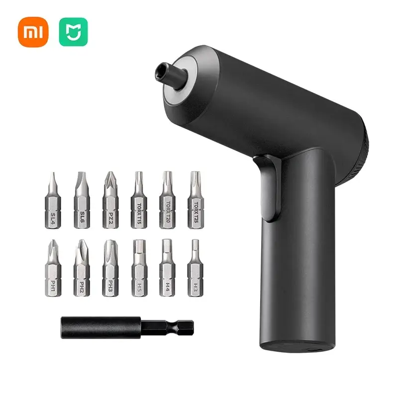 Xiaomi Mijia Electric Screwdriver 3.6V 2000mAh 5N.M Torque Electric Screwdriver Household With 12Pcs S2 Screw Bits Mi Home Tools