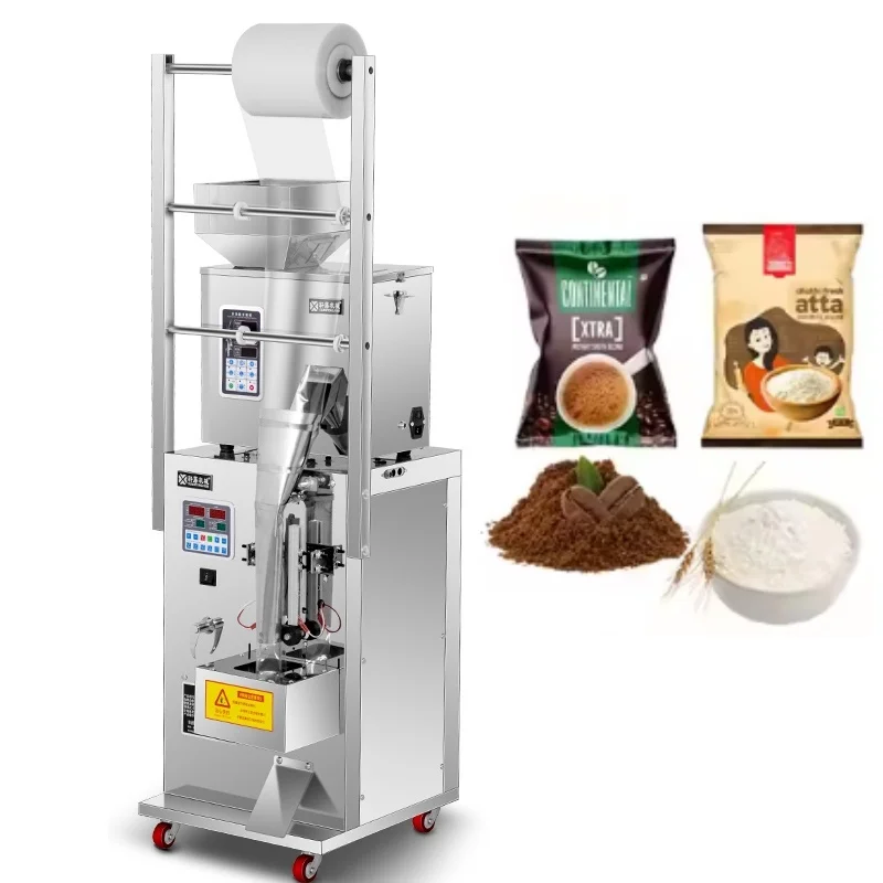 Factory Price Multi-Application Packaging Granule Nuts Coffee Powder Machine Flour Tea Curry Foil Wrapping Gluing Embossing