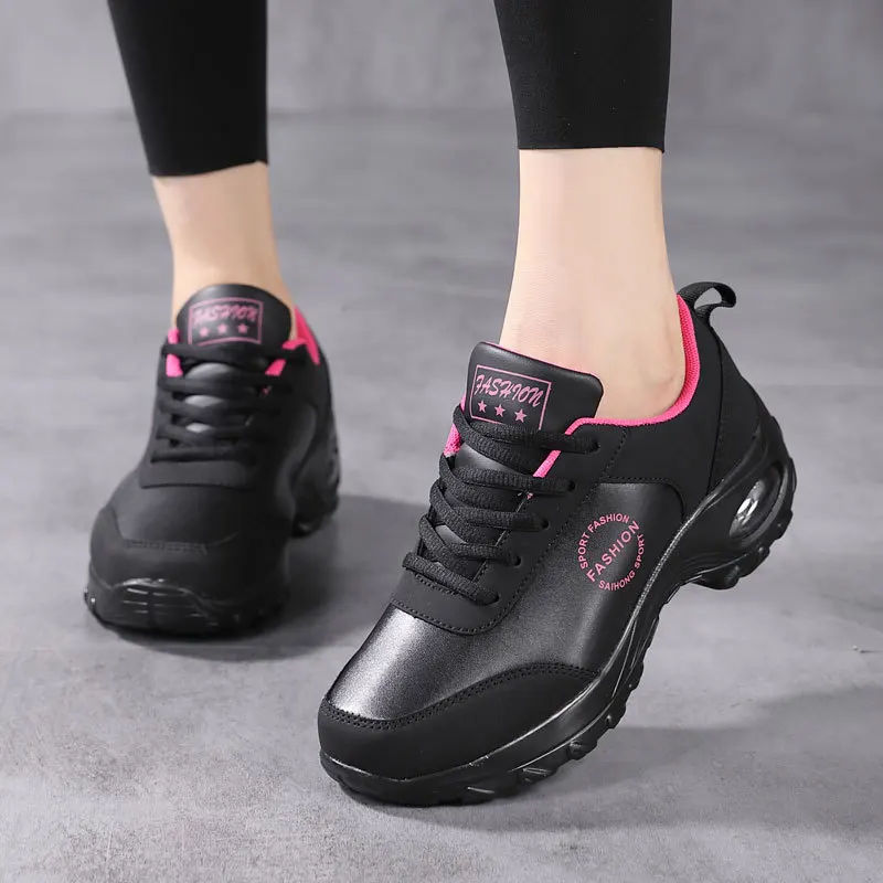 New Fashion Mom Sneakers for Women Platform  Travel Shoes Autumn Waterproof and Non-slip Black Platform Shoes Zapatos De Mujer