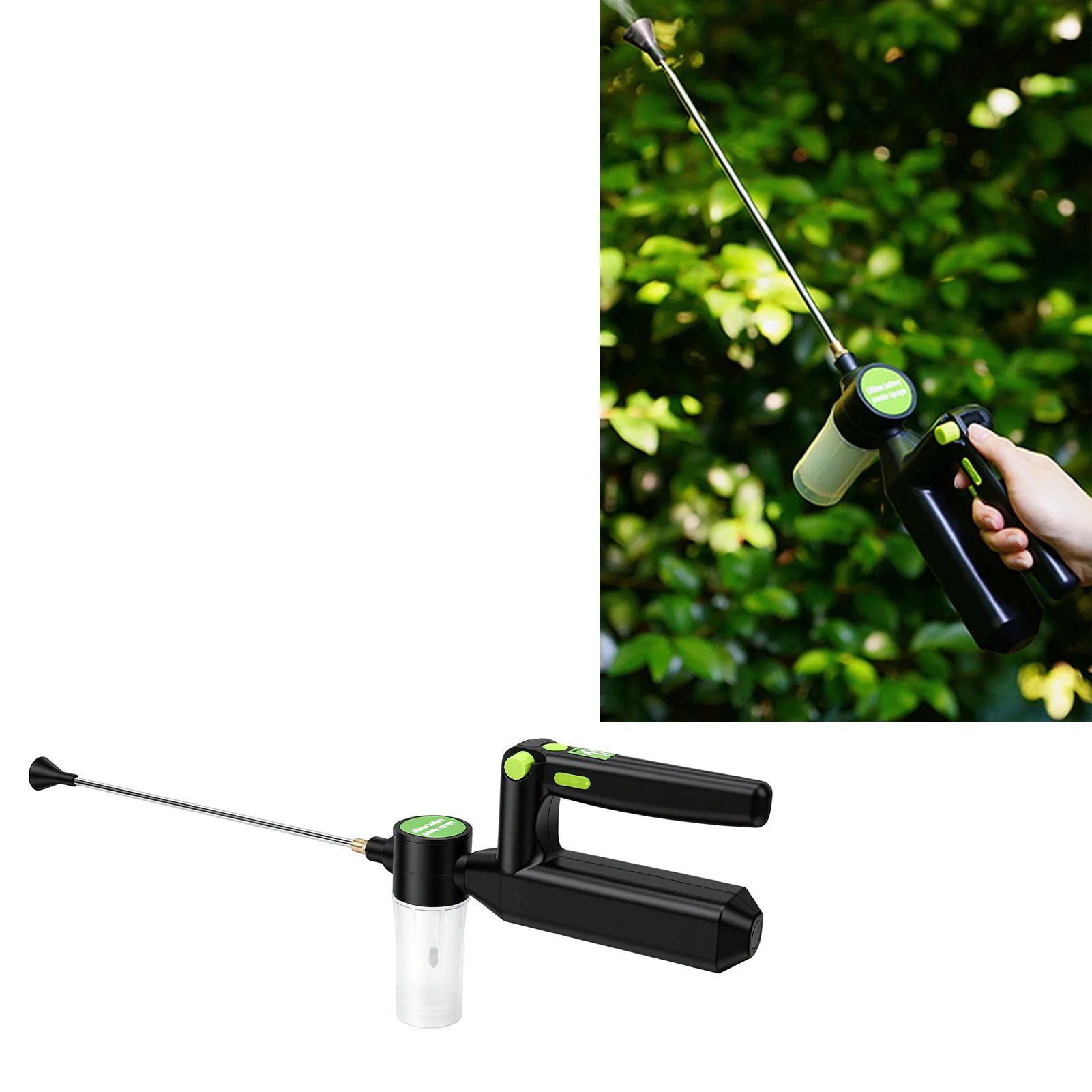 Diatomaceous Earth Duster Multi Purpose Portable Battery Operated Powder Sprayer with Telescopic Wand for Fruit Trees