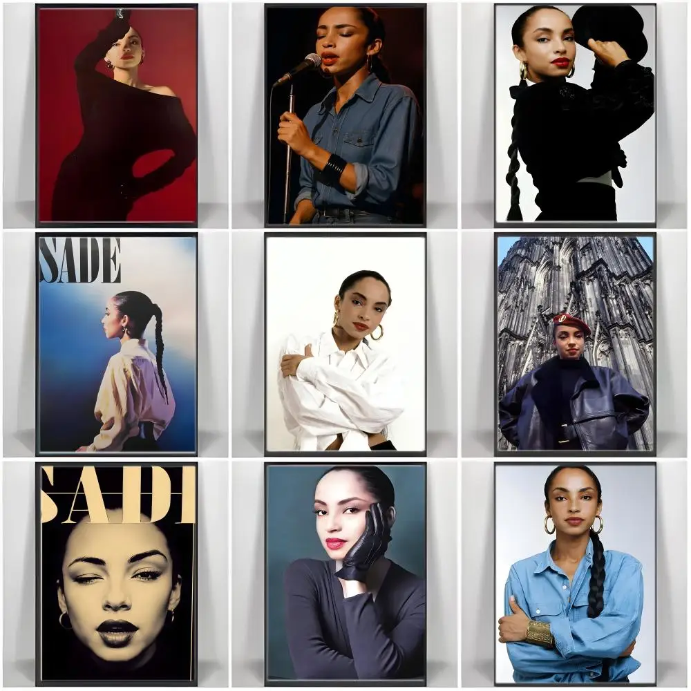 Western Soul Music Celebrity S-Sade Poster  Self-adhesive Art Waterproof Paper Sticker Coffee House Bar Room Wall Decor