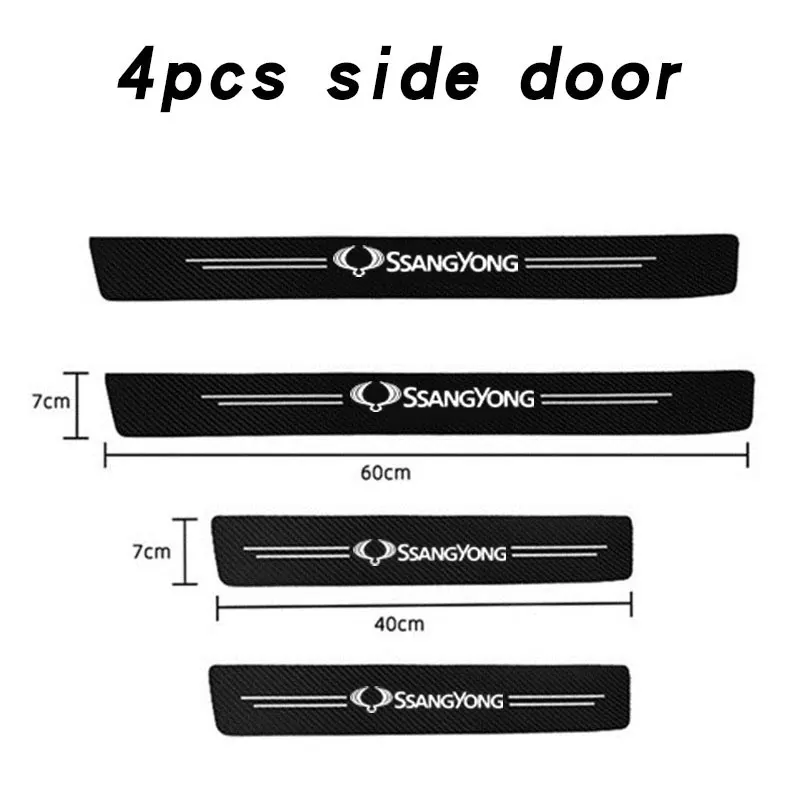 Car trunk bumper protection sticker for Ssangyong Actyon Rexton Korando Rodius Kyron Tivoli Musso XLV Stavic Turismo Accessories