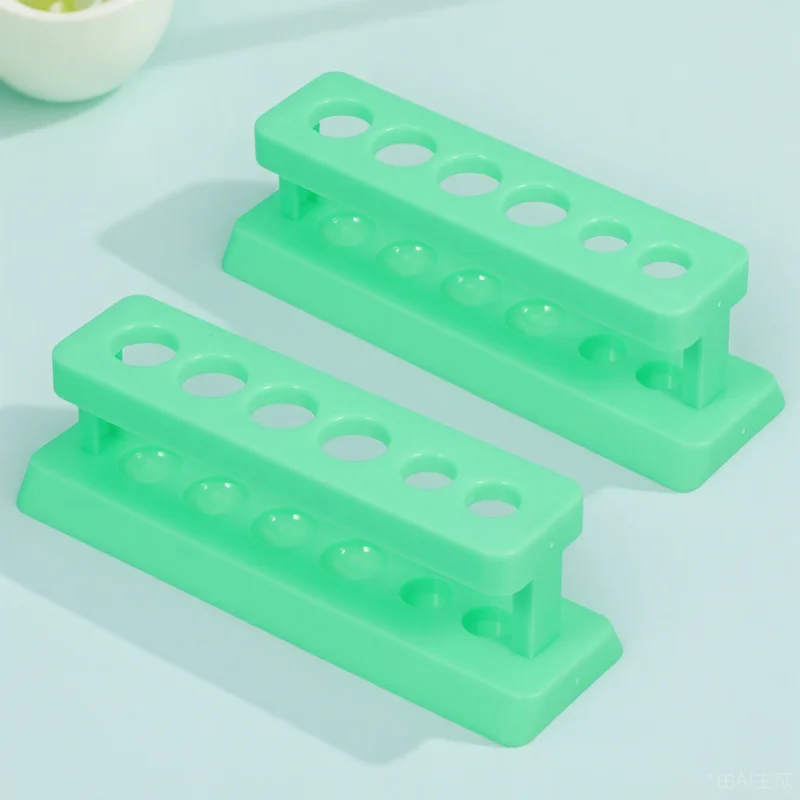 

2pcs Test Tube Rack With 6 Holes Sturdy Plastic Laboratory Holder Storage Stand Experiment Tube Organizer