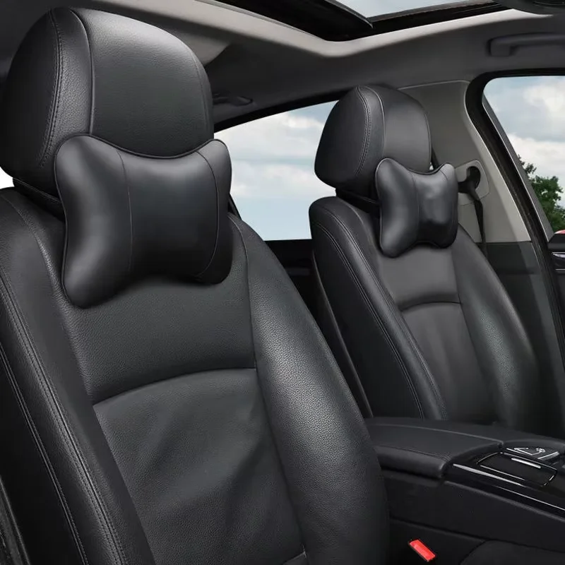 

1 Pair Car Seat Neck Support Pillow Soft Headrest With Adjustable Strap ,For BMW Audi Mercedes Toyota ,Fit Driving Home Office