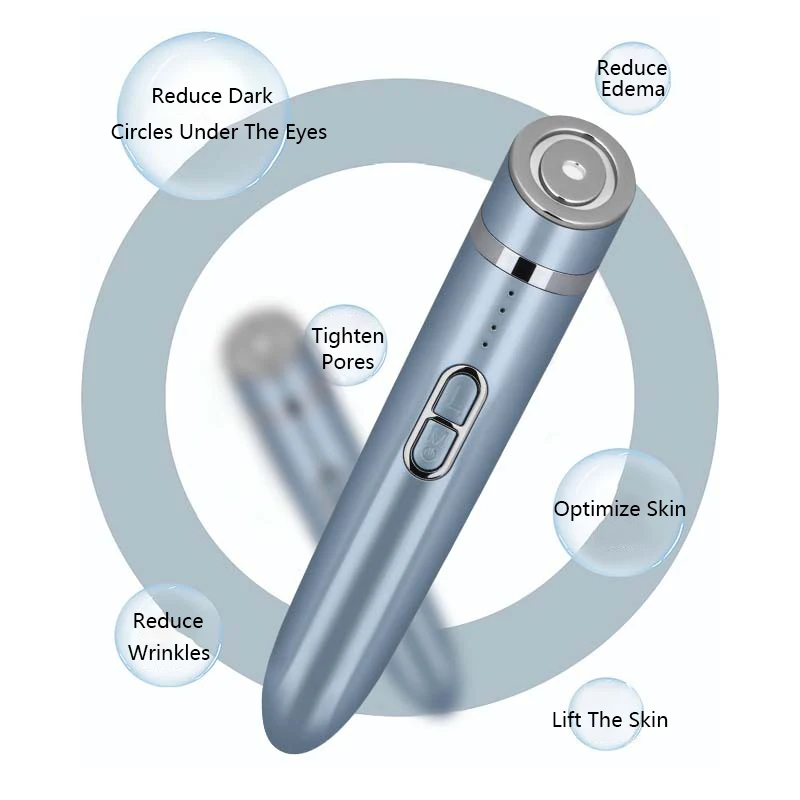 Eye Messager RF Radio Electroporation Beauty Pen EMS Frequency LED Face Lifitng Skin Rejuvenation Wrinkle Remover