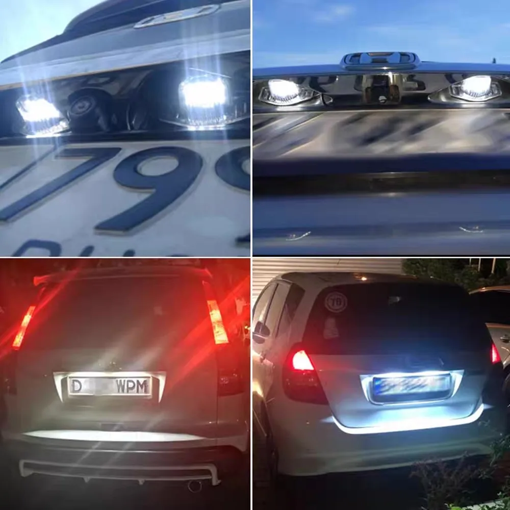 2x NEW White Error Free LED Car License Plate Light Bulbs Accessories For Acura MDX RL TL TSX ILX RDX Honda Civic Odyssey Accord view 6