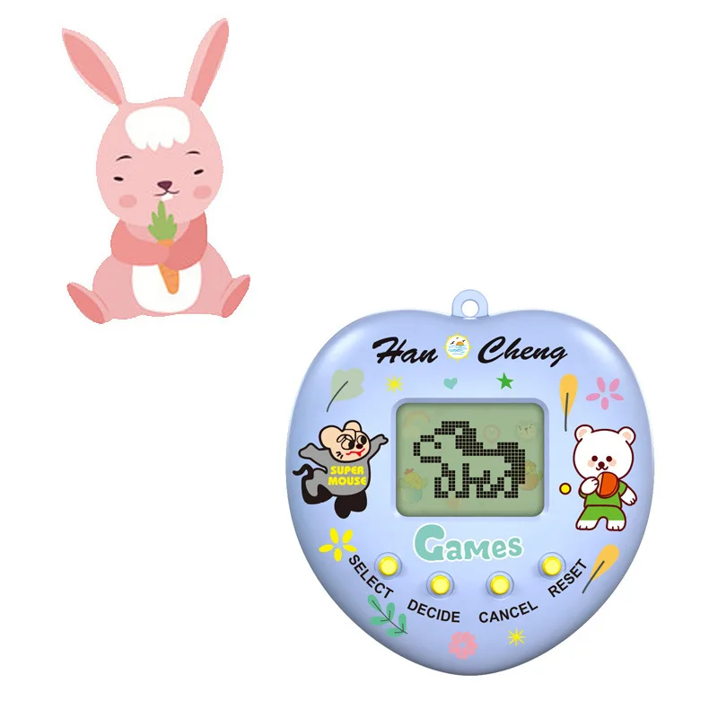 Juguetes de juego de mascotas electrónicas, Tamagotchi Virtual, clásico, nostálgico, animales digitales, Mini pantalla, máquina de juego, llavero, juguetes para niños