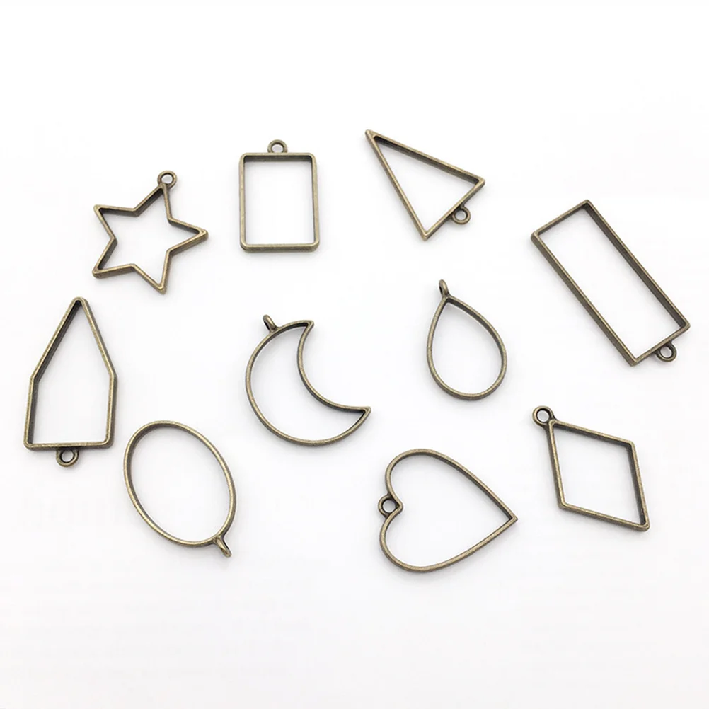 

30Pcs Metal Pendant Charm Alloy DIY Geometric Hollow Out Pendant Necklace Bracelet Jewelry Making Accessories for Women
