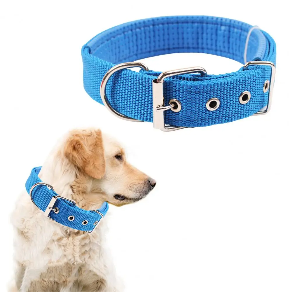 Pet Collar Adjustable Nylon Dog Neck Circle Pet Neck Strap with Traction Ring Pet Supplies Small and Medium-sized Dog Collars