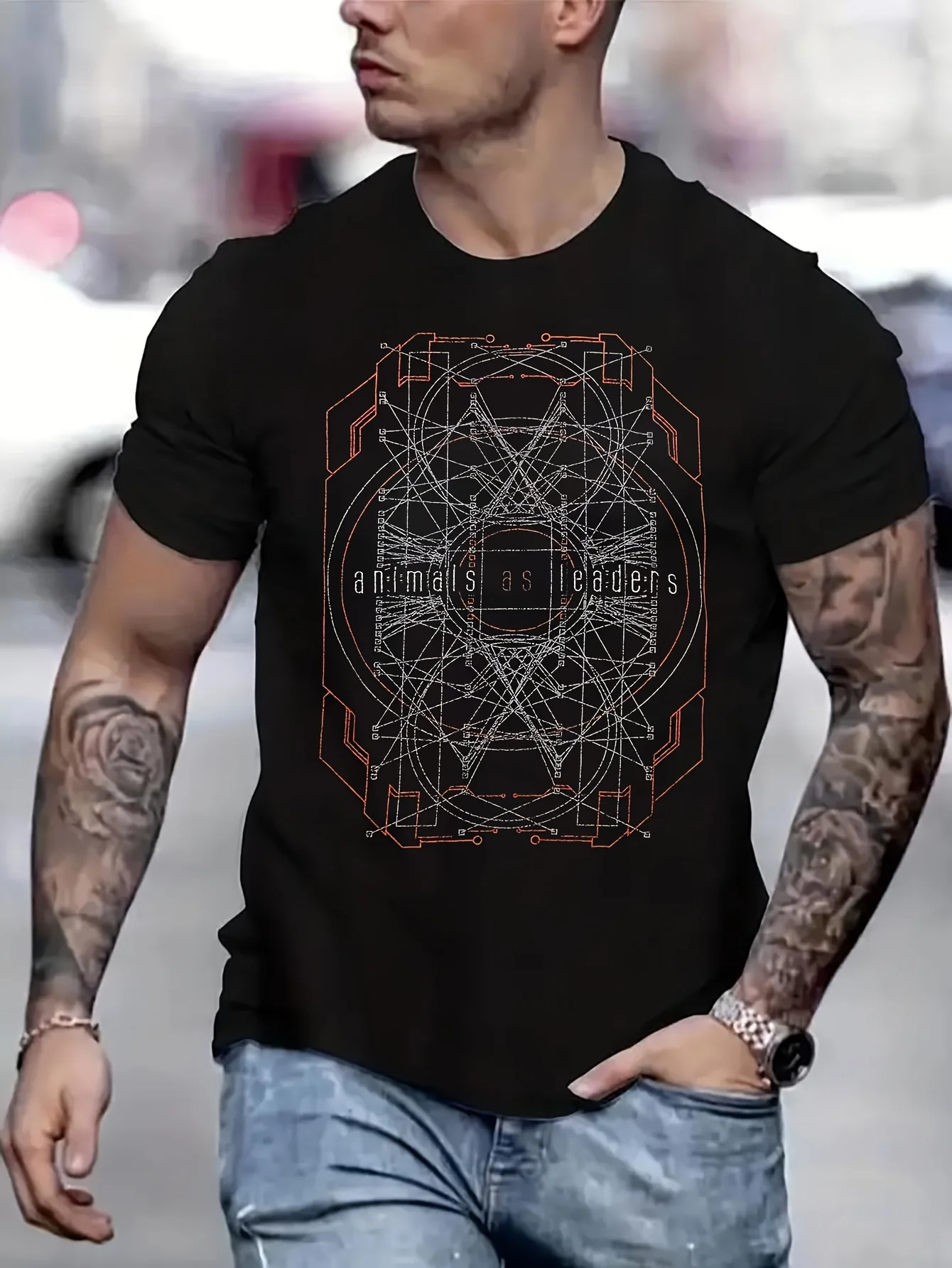 

Эстетическая одежда Animals As Leaders Tour, мужские оригинальные подарки, мужские оригинальные подарки, Kawaii, футболка для пар B5021953