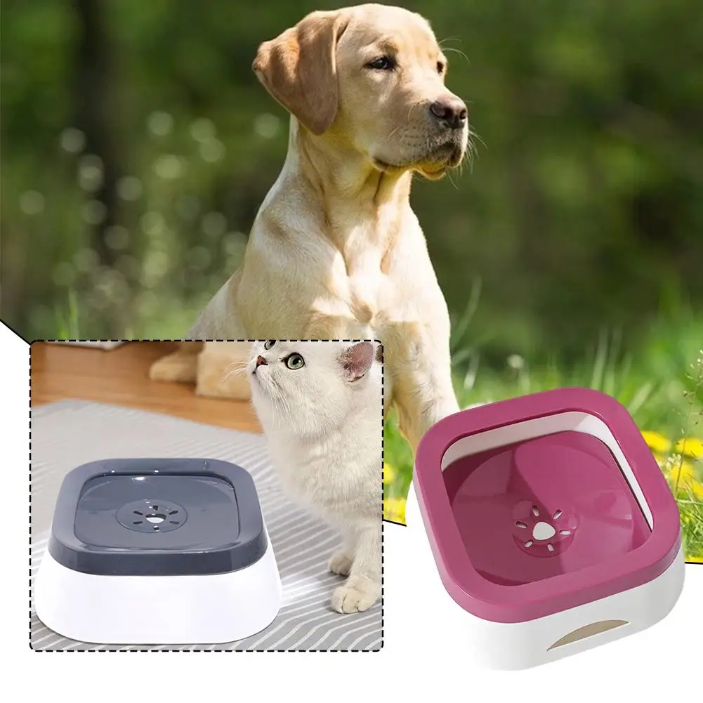 Pet Drinking Fountain Cat Curved Anti-wet Mouth Water Be Bowl Can Anti-skid In Car PP Base Material Feeder Placed Slow The O5P5