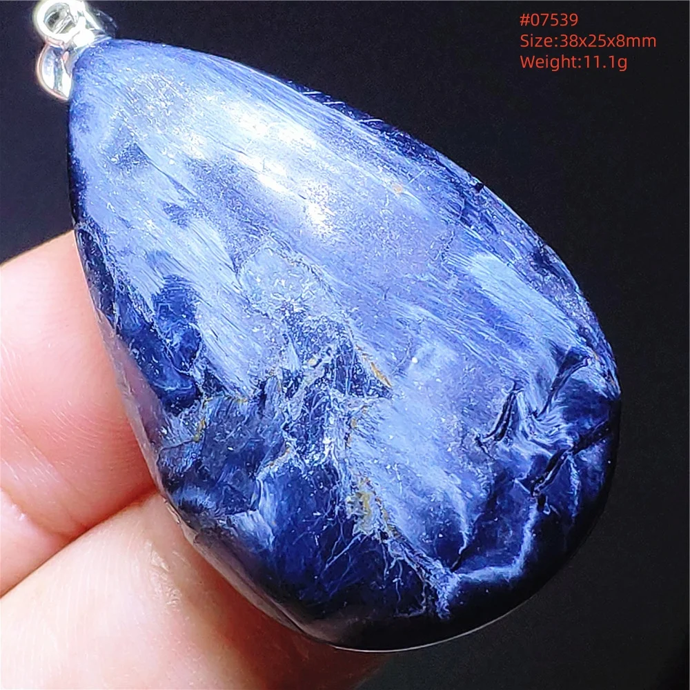 Natural Blue Pietersite Pendant Namibia Water Drop Chatoyant Women Men Cat Eye Fashion Jewelry Rare Pietersite AAAAAA