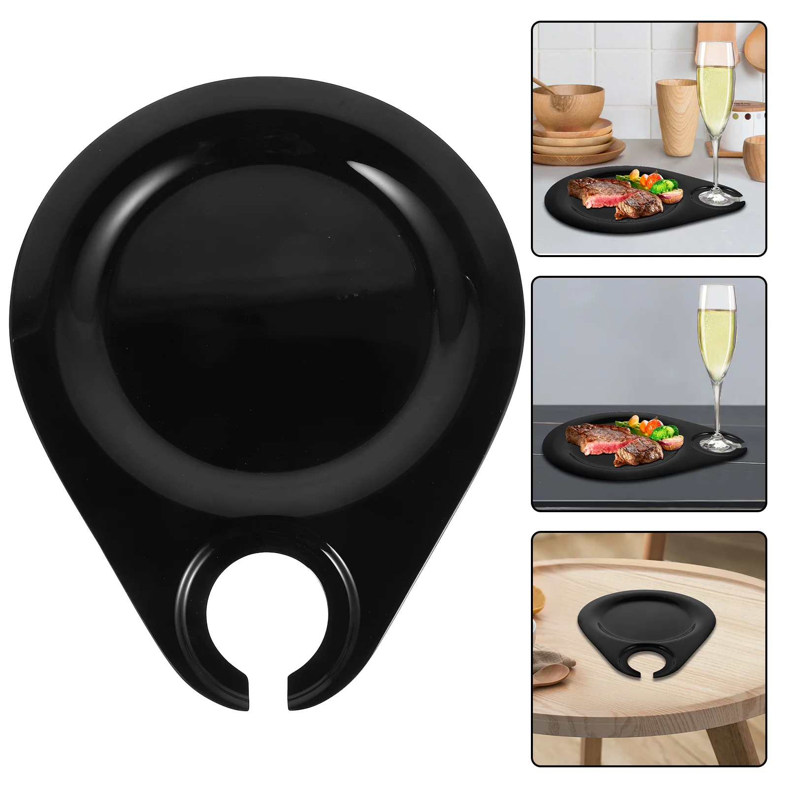 

Creative Cocktail Serving Tray Wine Holder Melamine Mini Charcuterie Board Fruit Platter Party Outdoor Dining White