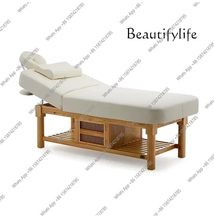 WE Beauty salon furniture SPA bed adjustable massage table Multifunction facial bed with armrest hairdressing furniture