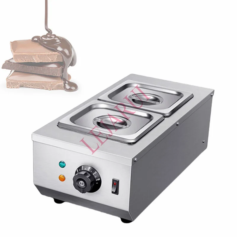 

Chocolate Melting Pots Commercial Double Hot Chocolate Dipping Melting Machine Cylinder Electric Warmer Melter 2 Lattices