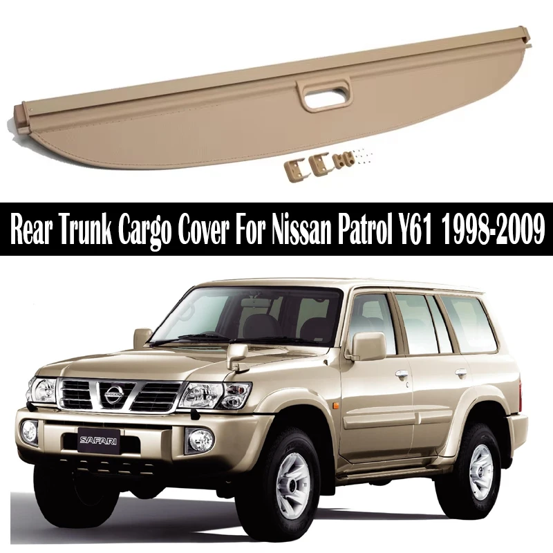 

Задняя крышка багажника для Nissan Patrol Y61 1998-2009, защитная штора, перегородка, жалюзи, аксессуары для безопасности